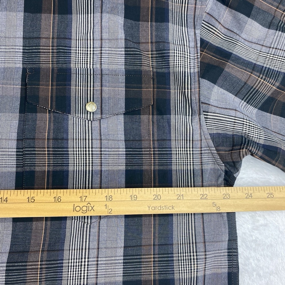 PANHANDLE Select‎ Western Shirt Mens Large Brown/Gray Plaid Pearl Snaps NWT! - Picture 6 of 8